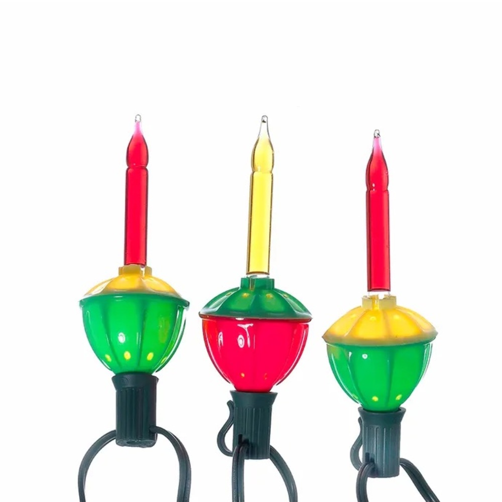 Kurt Adler Multicolor Bubble 7 Light String Set Christmas Vintage Inspred 15ft